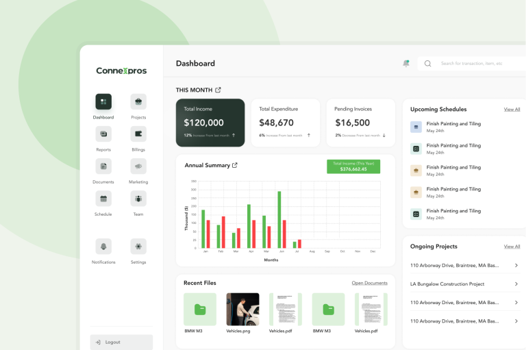 custom web app for financial management